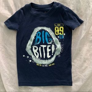 navy blue shark t-shirt